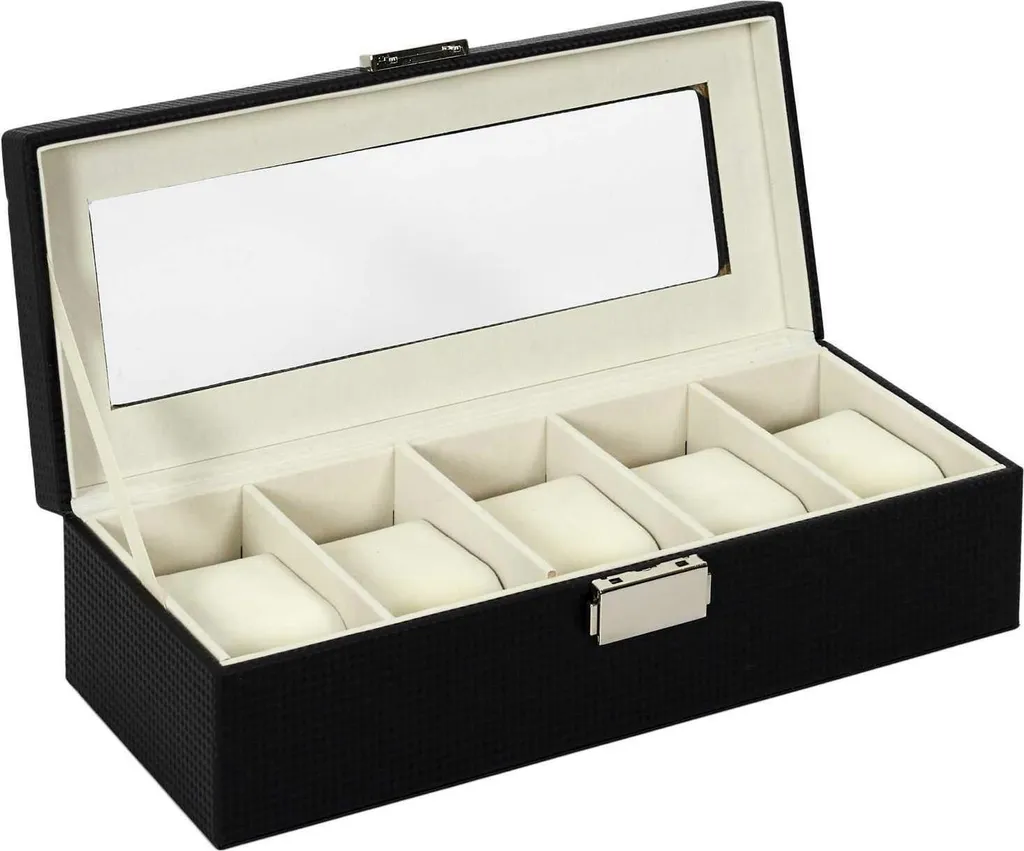 Coffret de Rangement pour Montres Beige 29 cm - Écrin de Présentation