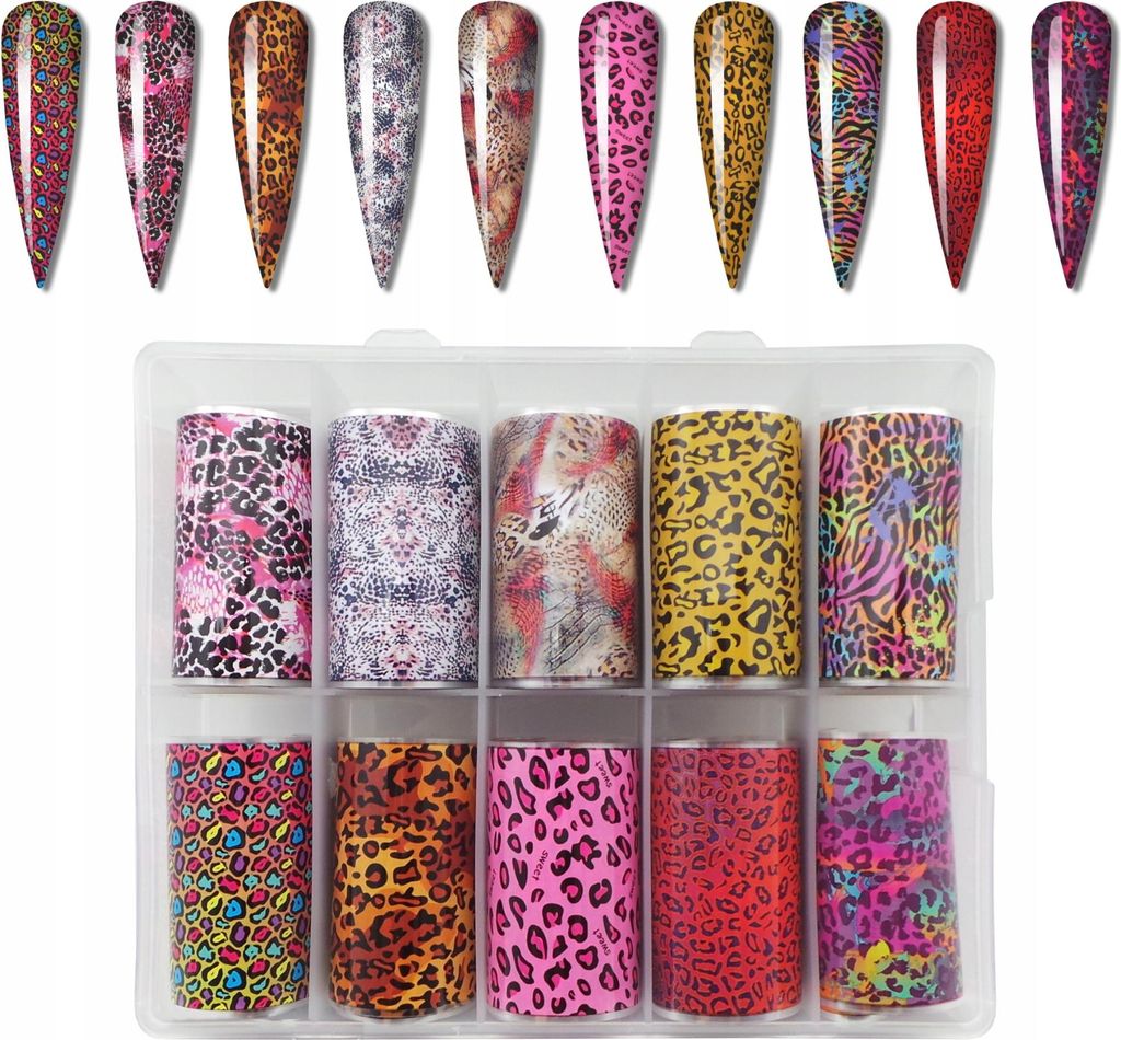 10X Transferfolie 50Cmx4Cm Leopard Set