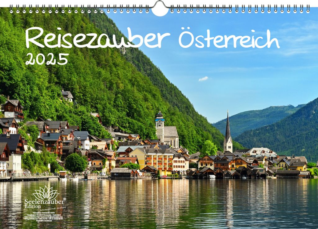 Reisezauber Österreich DIN A3 Kalender für 2025 Wien Reise Urlaub Berge - Seelenzauber