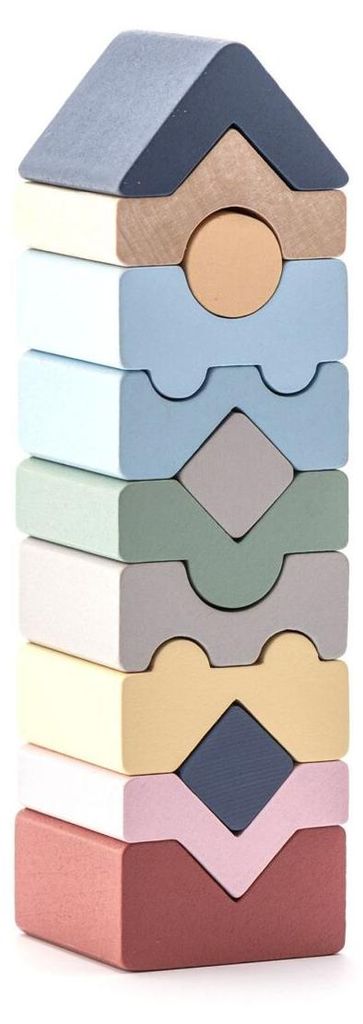 Cubika Pastel 16099 Turm XI - Holzpuzzle, 12 Teile