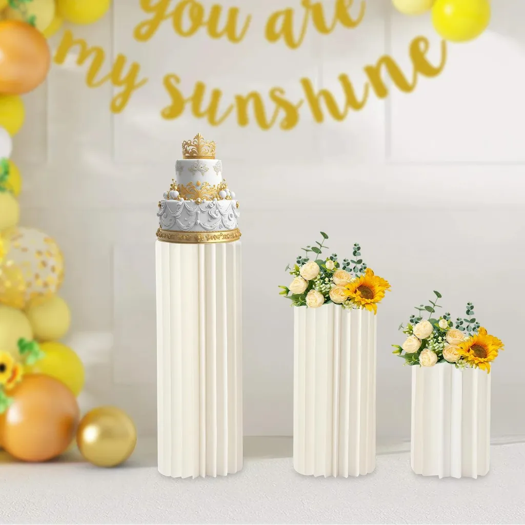 Support de Présentation Gain de Place pour Fête : Colonnes en Papier - 3