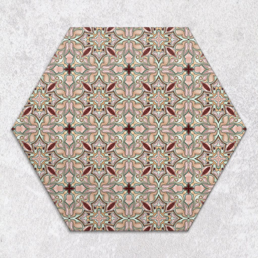 Glas-Herdabdeckplatten Glaskeramikkochfeld-Abdeckung Spritzschutz Glas hexagon 40 cm Mosaik