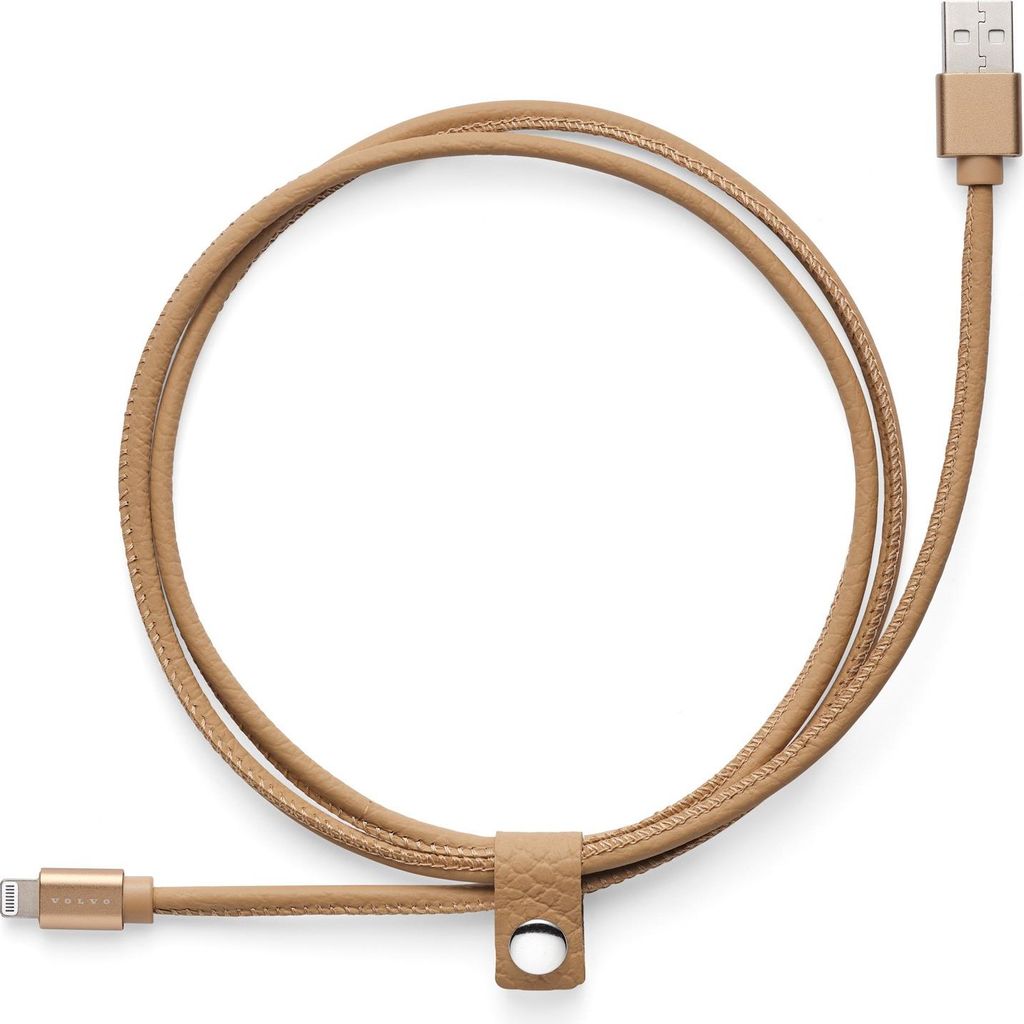 VOLVO Original Ladekabel für iPhone aus Leder, 1,0m
