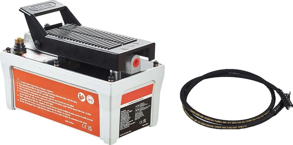 Pompe oléopneumatique 10000 PSI, pied de commande et raccord standard EU