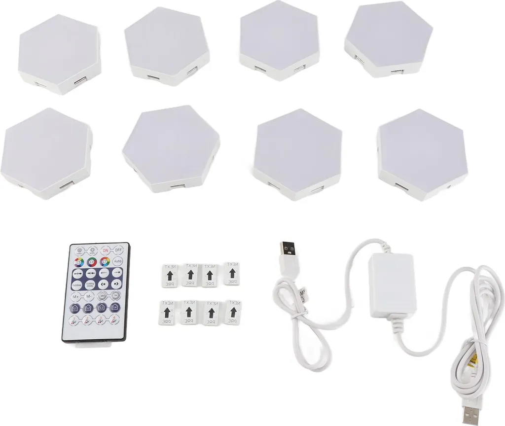Applique hexagonale LED : solution déco pour murs sombres et tristes