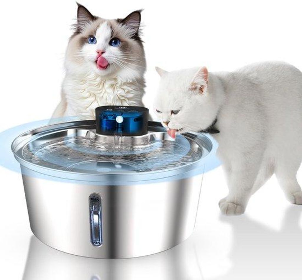 7L drahtloser Katzen-Napf, Edelstahl, ultra leise, Bewegungssensor