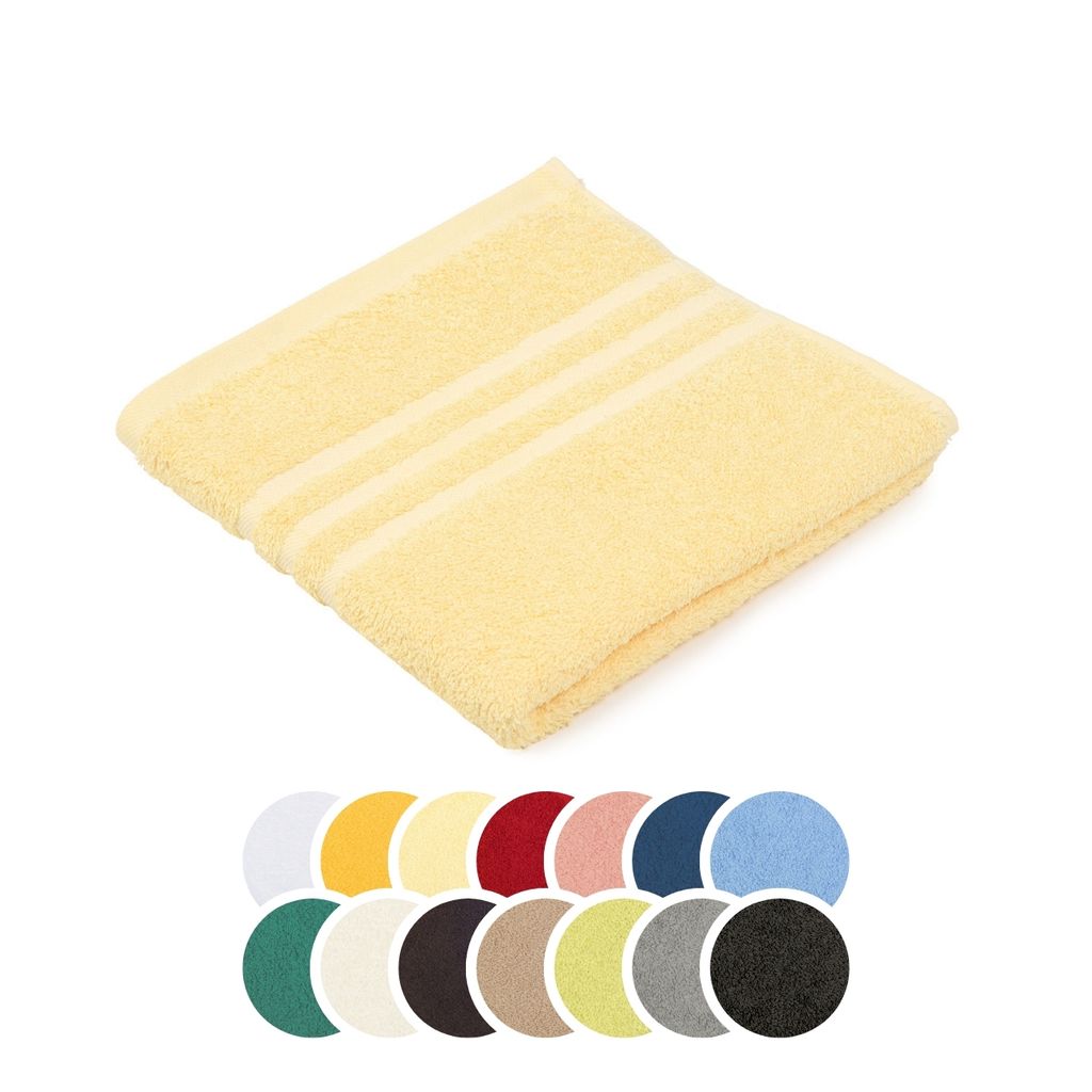 liebling Handtuch, 100% Baumwolle, mit Schlaufe, formstabil, weich, Serie Borkum, 50 x 100 cm, 60 Grad waschbar, trocknergeeignet, vanille