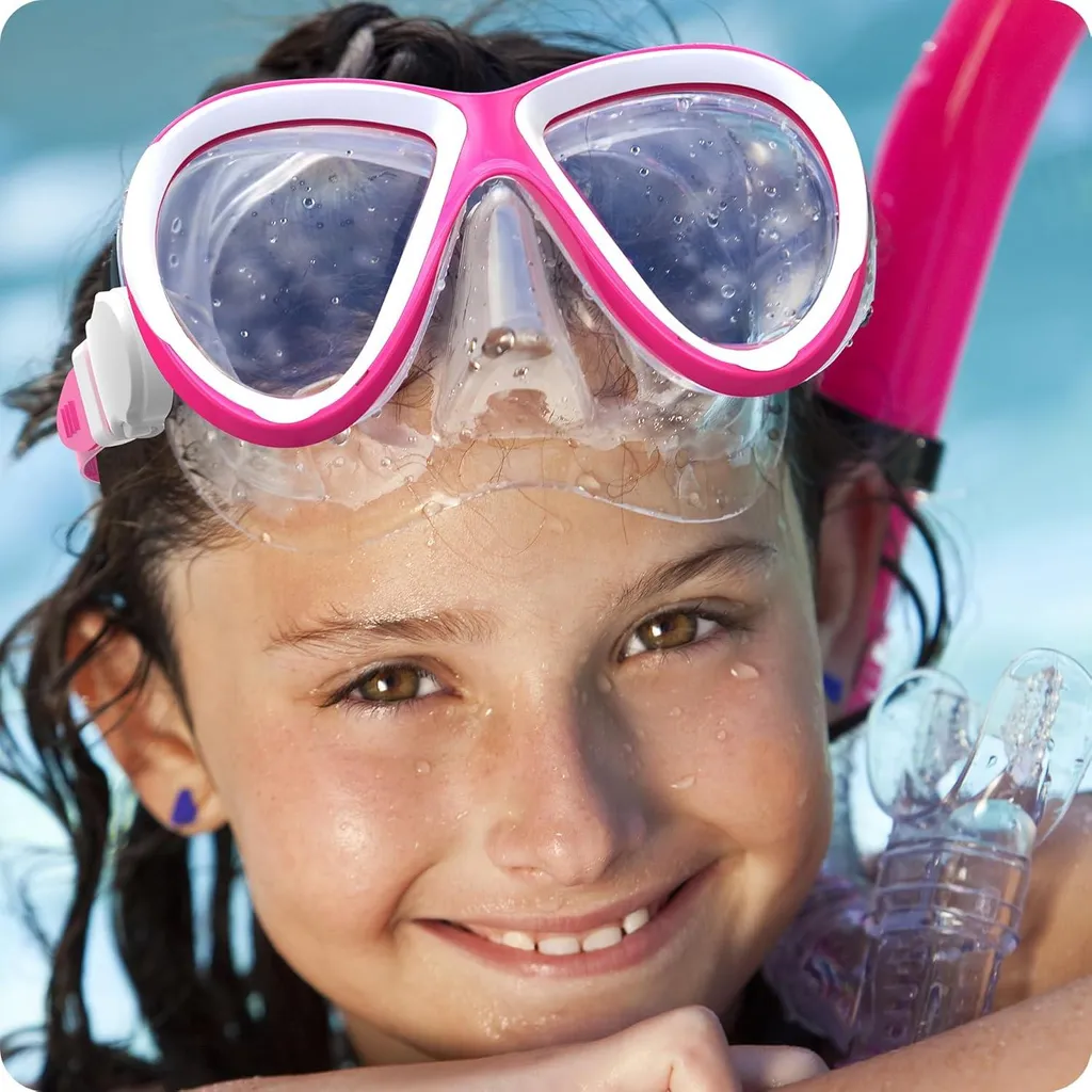 Masque de plongée enfant avec cache-nez étanche pour garçons et filles