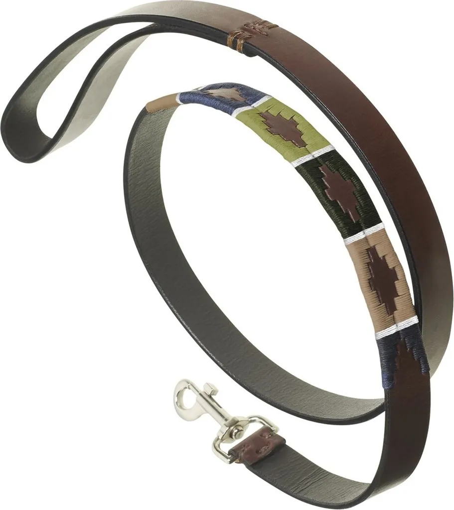 Laisse cuir Pampeano Caza marron foncé : confort et contrôle du chien
