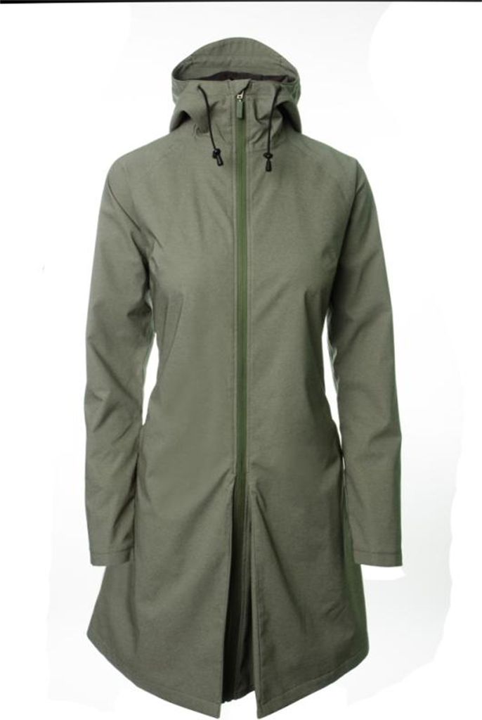 AGU Damen Regenmantel SEQ Urban Gr. L olive grün