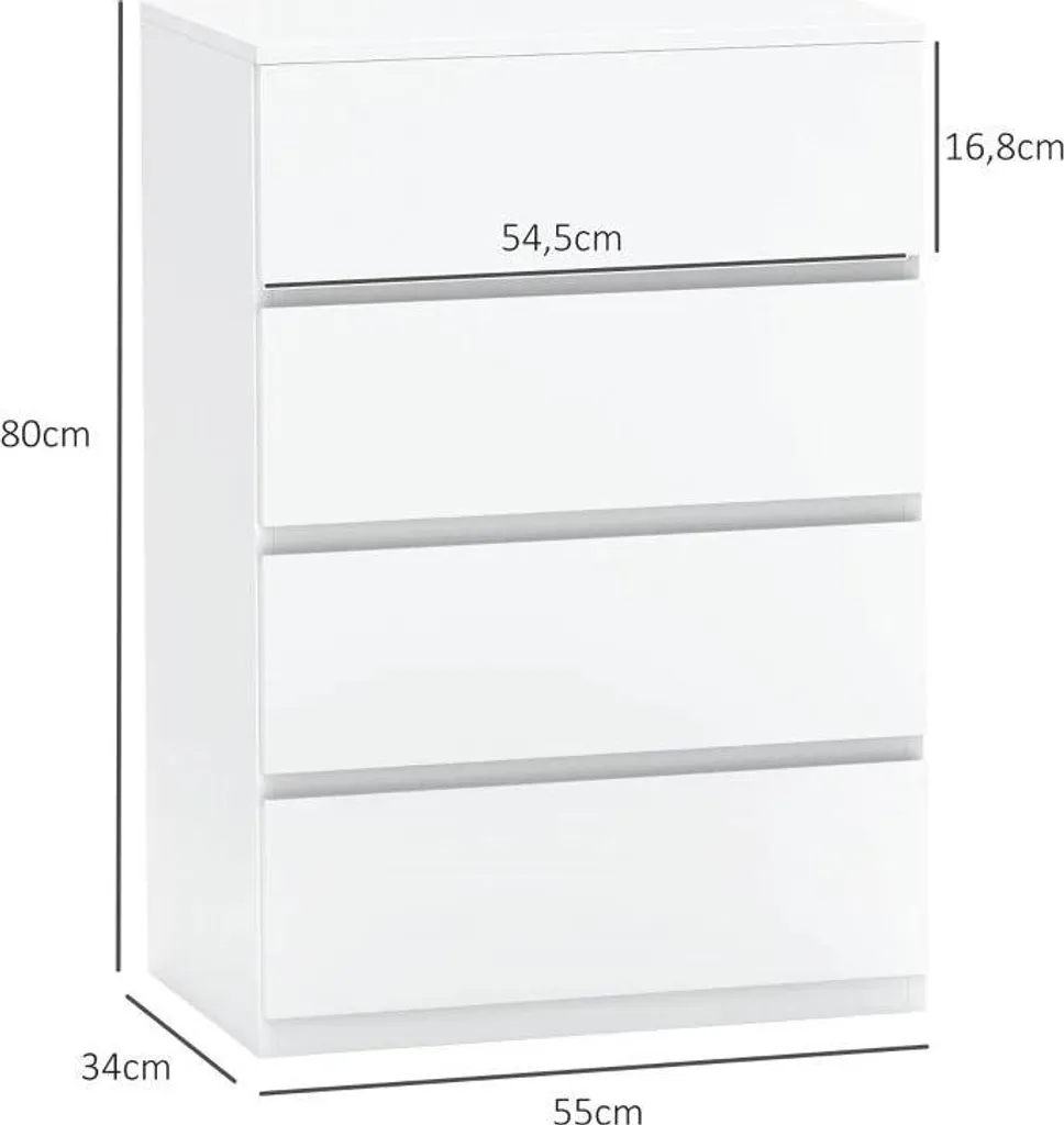 Commode de rangement blanche anti-chute pour sécuriser votre bureau
