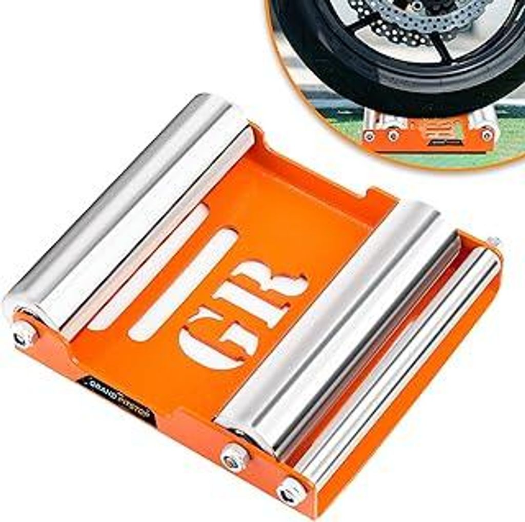 Grand PitStop Motorrad-Reinigungsständer - Paddock Stand Ersatz - Rollenständer für Reifenreinigung & Kettenschmierung - GRoller (Mittel (Fahrr...
