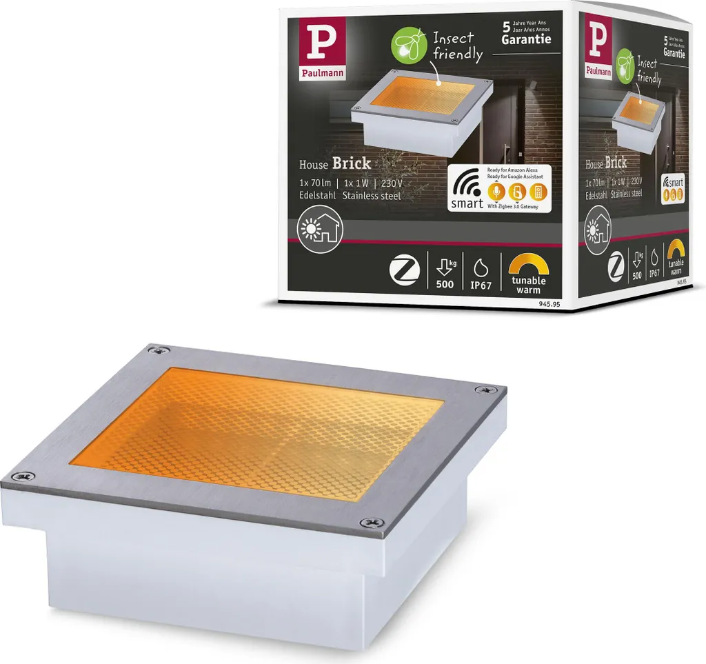 Paulmann Lampada da incasso a pavimento a LED Brick insect-friendly