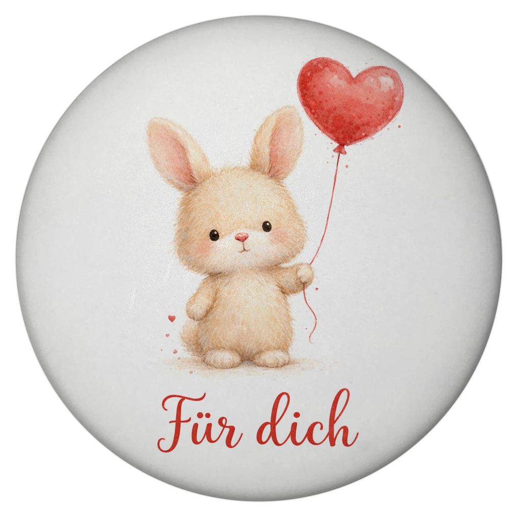 Hase Herzballon Für dich Magnet mit Flaschenöffner