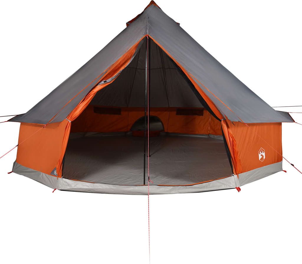 vidaXL Tipi-Familienzelt 12 Personen Grau und Orange Produktbild 4