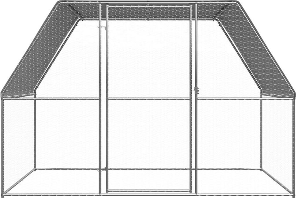 vidaXL Outdoor-Hühnerkäfig 3x2x2 m Verzinkter Stahl