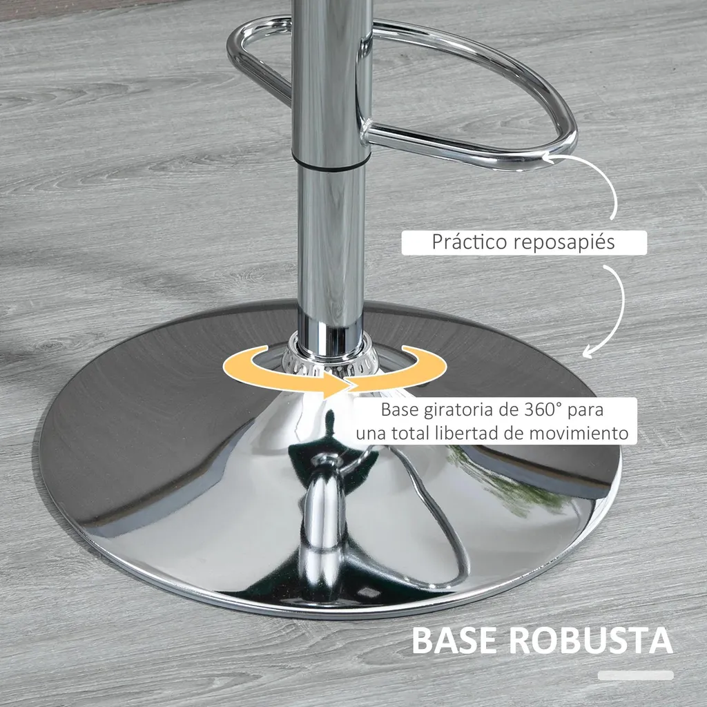 Lot de 2 Tabourets de Bar Ergonomiques Gris Clair : Confort et Gain de Place
