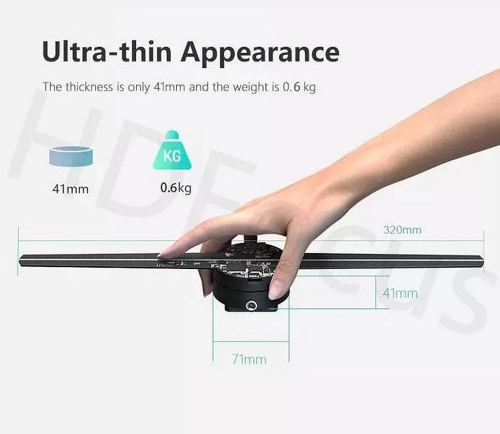 Hologramm-Lüfter Faszinierende 3D-Holografie für Werbung und Präsentationen