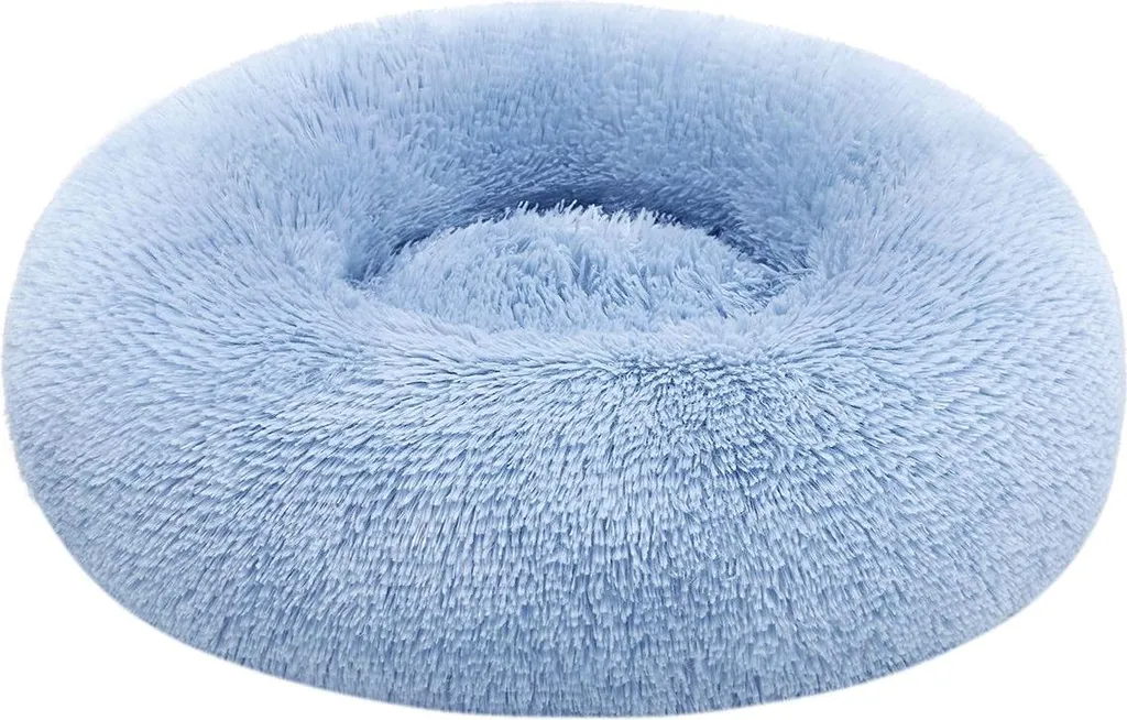 Lit pour chat bleu clair 60 cm - Rembourrage épais et rebords surélevés