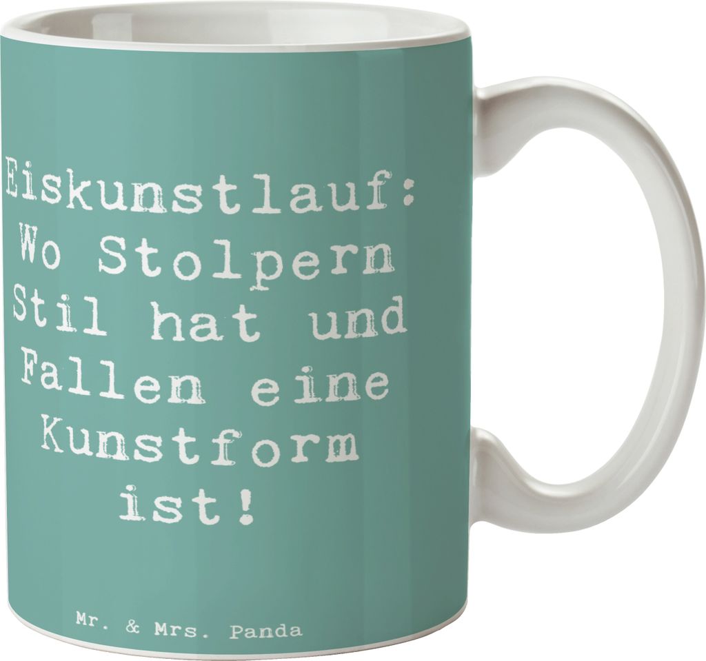 Mr. & Mrs. Panda Kaffeebecher Spruch Eiskunstlauf Kunst - Meeresbrise - Geschenk, Humor, Präzision, Sportler, Trinkbecher, Tasse, Teamsport, Sport...