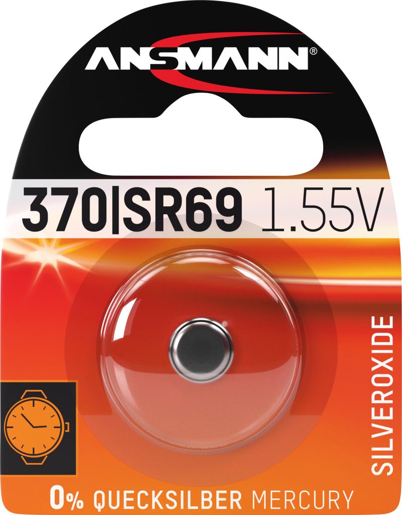 ANSMANN Batterie Knopfzelle V371/SR69 für Uhren Autoschlüssel etc.