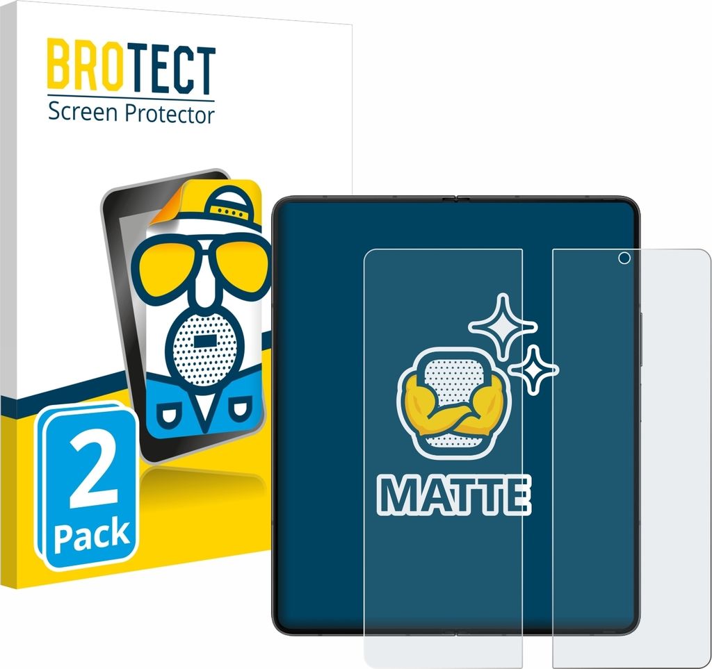 2x BROTECT Schutzfolie für Samsung Galaxy Z Fold 5 (Inneres Display) Displayschutz Displayschutzfolie Folie Matt Entspiegelungsfolie