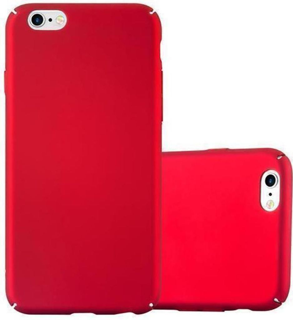 Cadorabo Hülle für Apple iPhone 6 / 6S Schutzhülle in Rot Hard Case Handy Hülle Etui