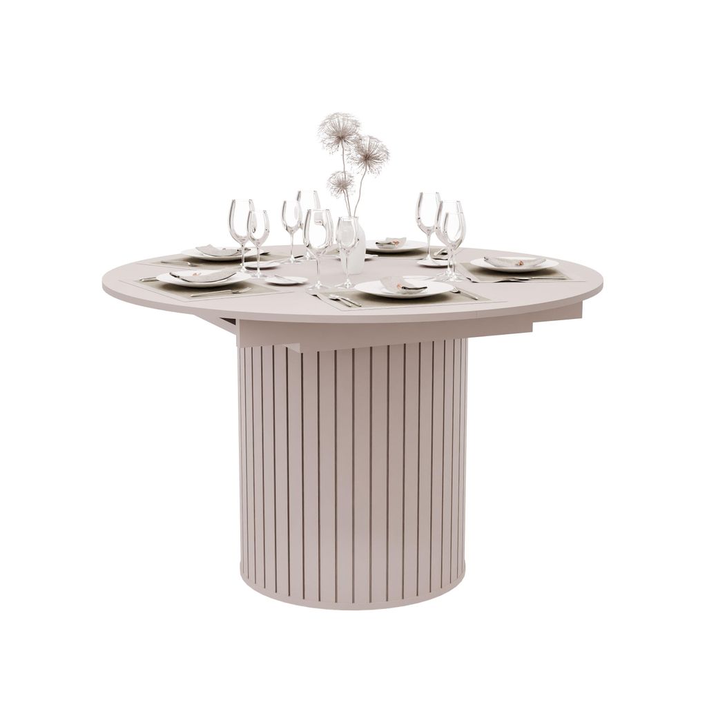 Ausziehbarer Tisch ELODIE 120–160 cm kaschmir Produktbild 