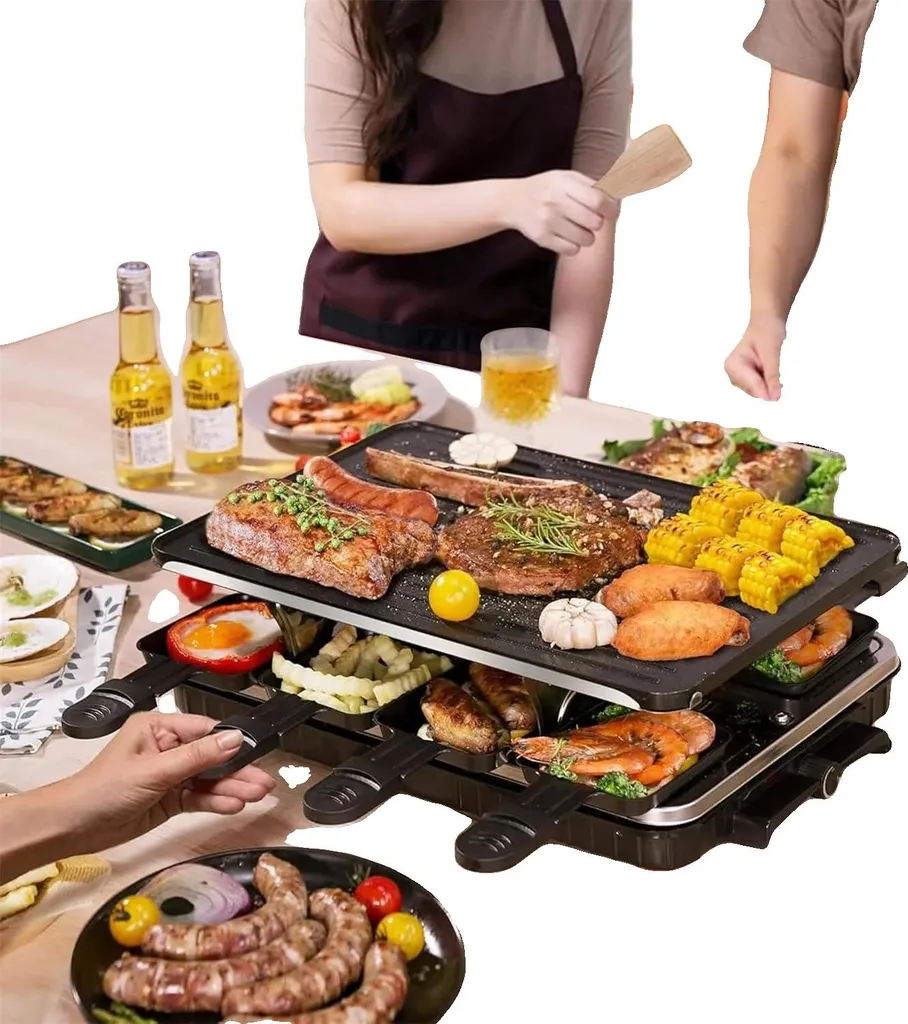 Plancha électrique de table format XXL avec plaque antiadhésive 1300W