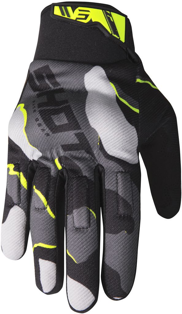Shot Drift Camo Motocross Handschuhe (Neon Yellow,10)