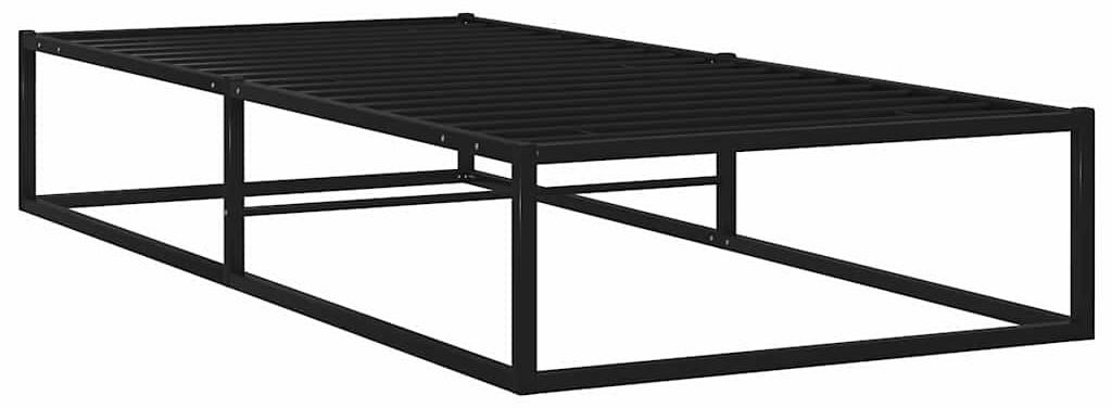vidaXL Bettgestell Schwarz Metall 100x200 cm Produktbild 