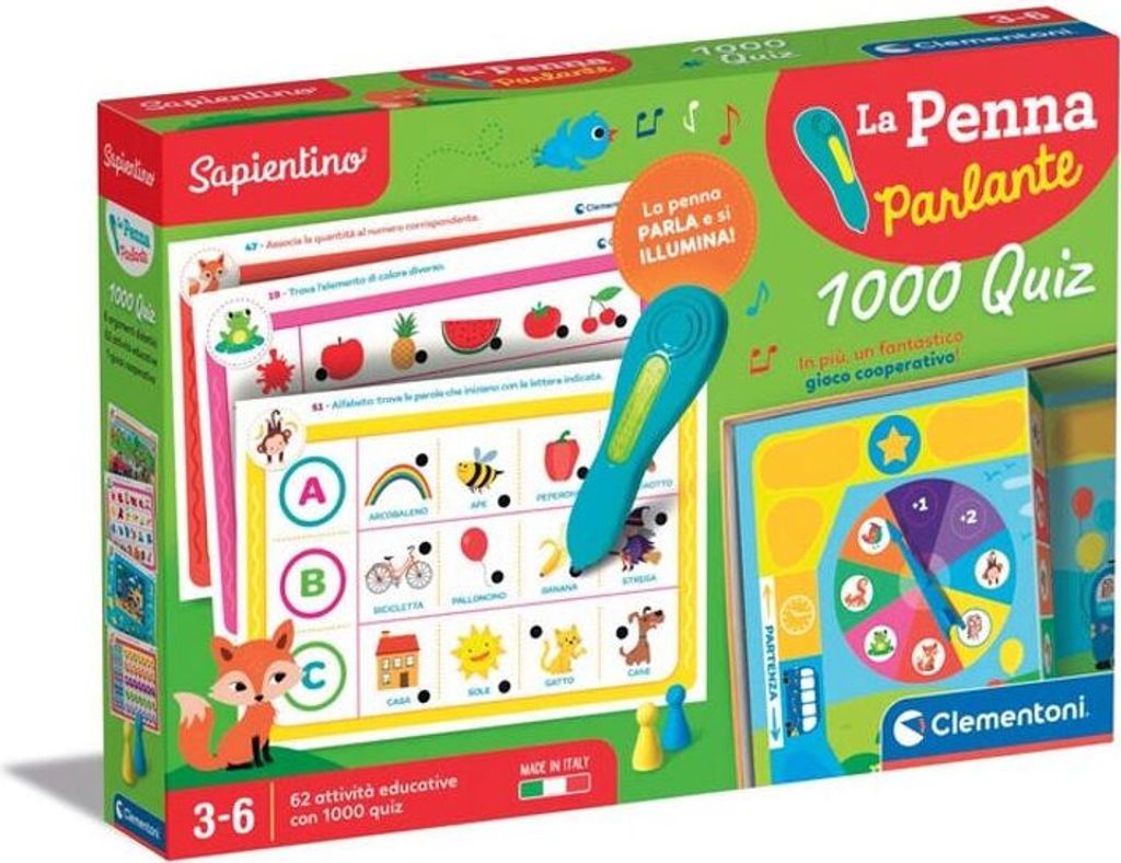 Clementoni Sapientino Der sprechende Stift 1000 Quizze
