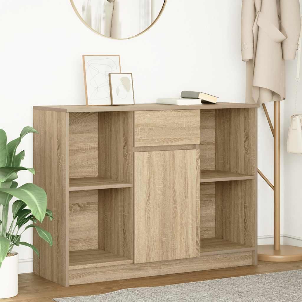 vidaXL Credenza con cassetto rovere Sonoma 101x35x76 cm Immagine del prodotto 