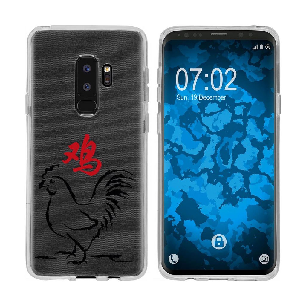 PhoneNatic Case kompatibel mit Samsung Galaxy S9 Plus Silikon-Hülle Tierkreis Chinesisch M10