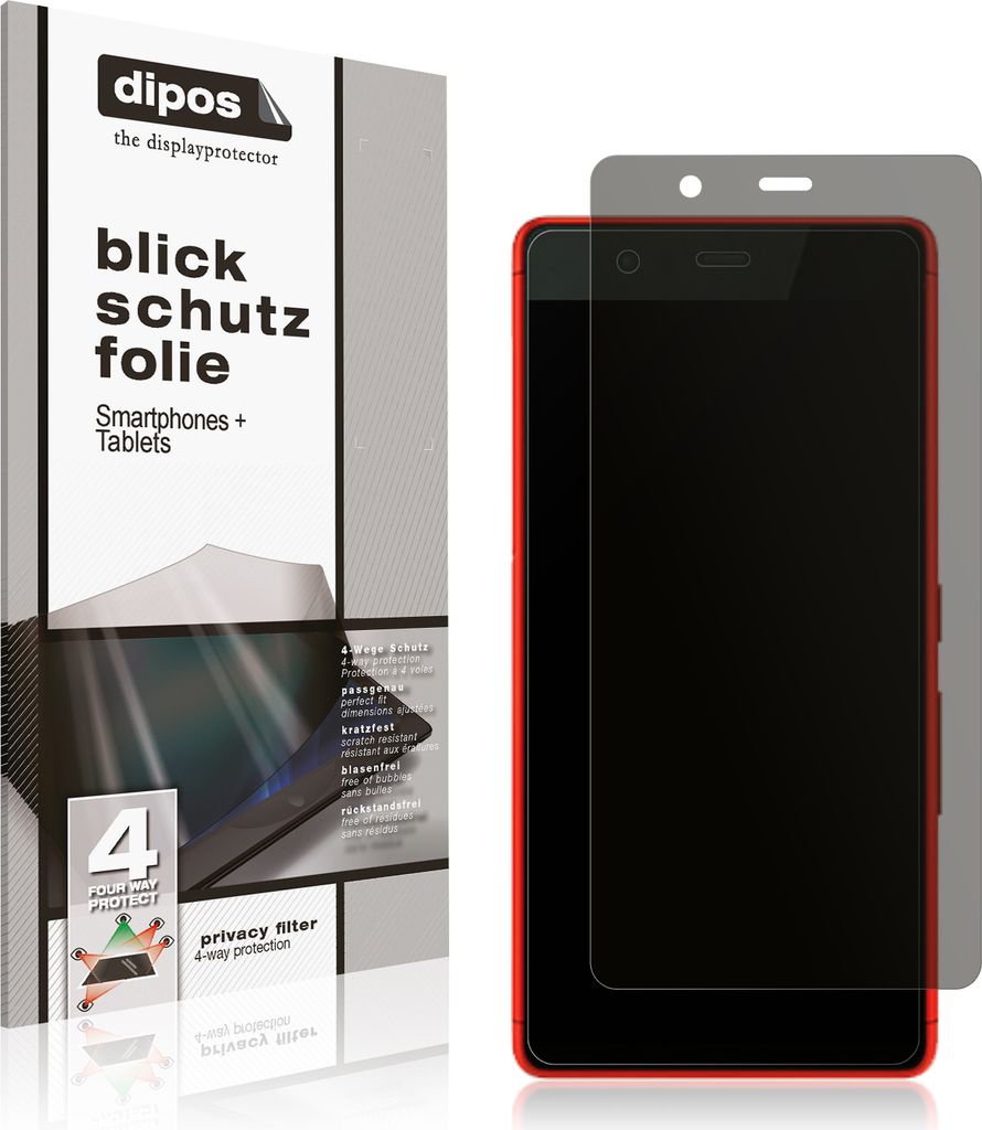 Schutzfolie für Fujitsu Arrows Be F-05J mit Sichtschutz Blickschutz Folie
