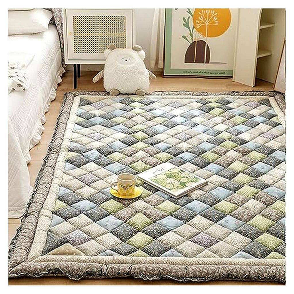 Japanische faltbare Baumwoll-Bodenmatratze, tragbare Matte mit rutschfester Unterseite, dünne Futon-Matratze für den Garten, 70 x 180 cm