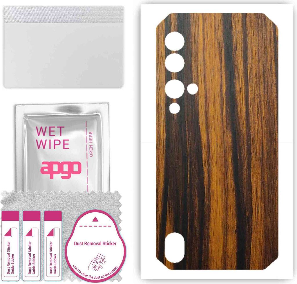 apgo Rückseite Schutzfolie, Skin, kompatibel mit Blackview BV9900, Hinten Displayschutzfolie aus Vinylfolie, kratzfest, einfache Montage - Tigerwood