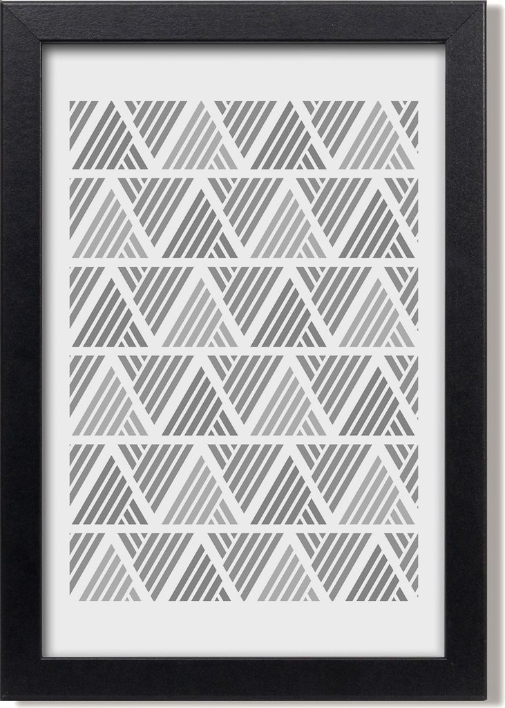 Bild 20x30 MDF-Rahmen, Wandkunst Geometrischer Hintergrund