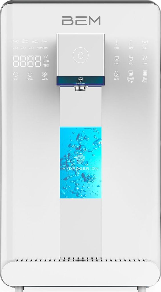 BEM LINA Wasserfilter mit 6L Wassertank, Umkehrosmose, Wasserstoff, Mineralisierung, UV-Lichtfilter