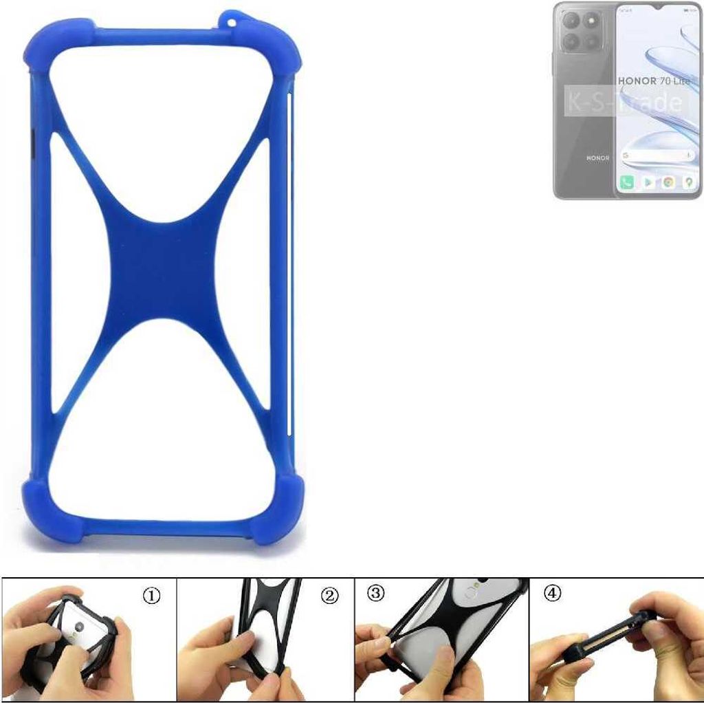 K-S-Trade Handy Hülle kompatibel mit Honor 70 Lite Silikon Schutzhülle Cover Case Bumper Silikoncase TPU Softcase Schutz Hülle Smartphone