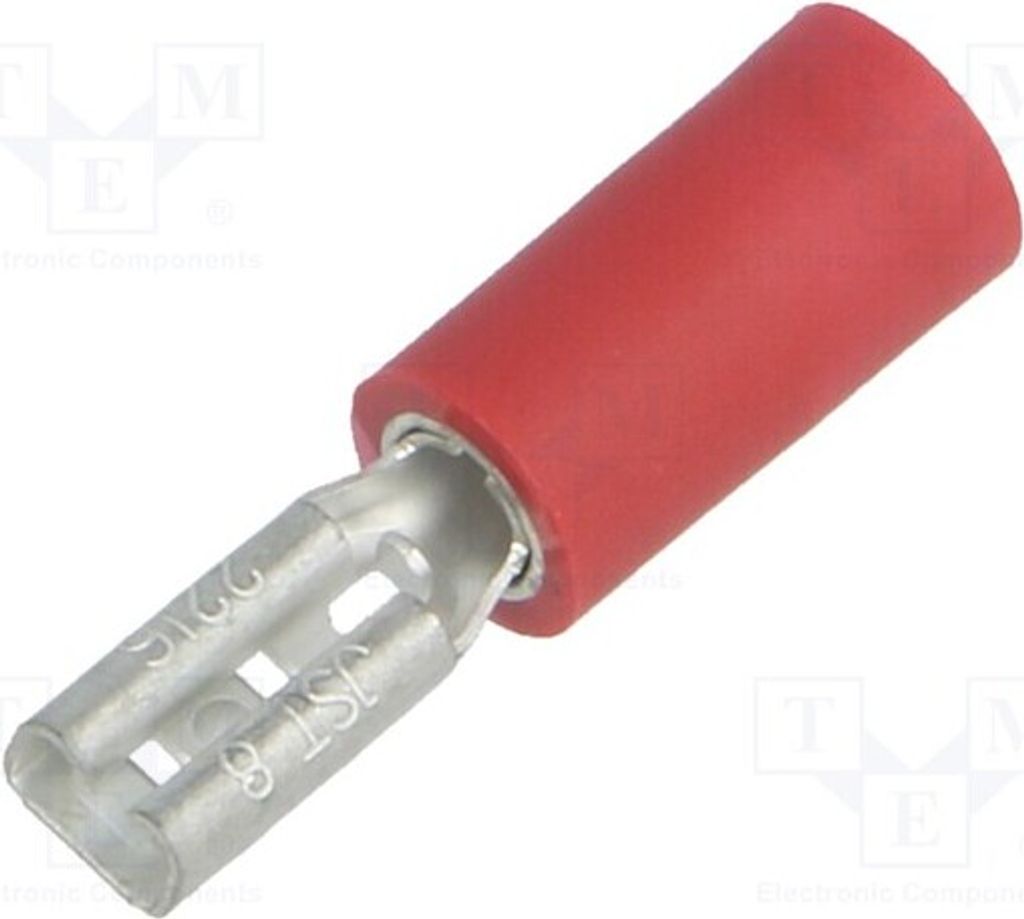 10x Verbinder: flach 2,8mm weiblich isoliert 0,5÷1,5mm2 0,8mm rot VDADF1.25-110A-8 Is