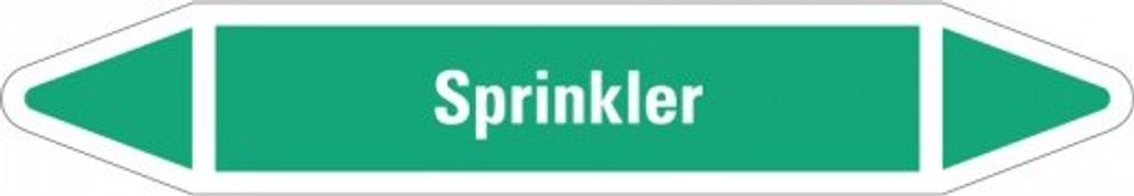 Dreifke Aufkleber I RKZ-Etikett Sprinkler, grün/weiß, für Ø 25-40mm, 154x26m...
