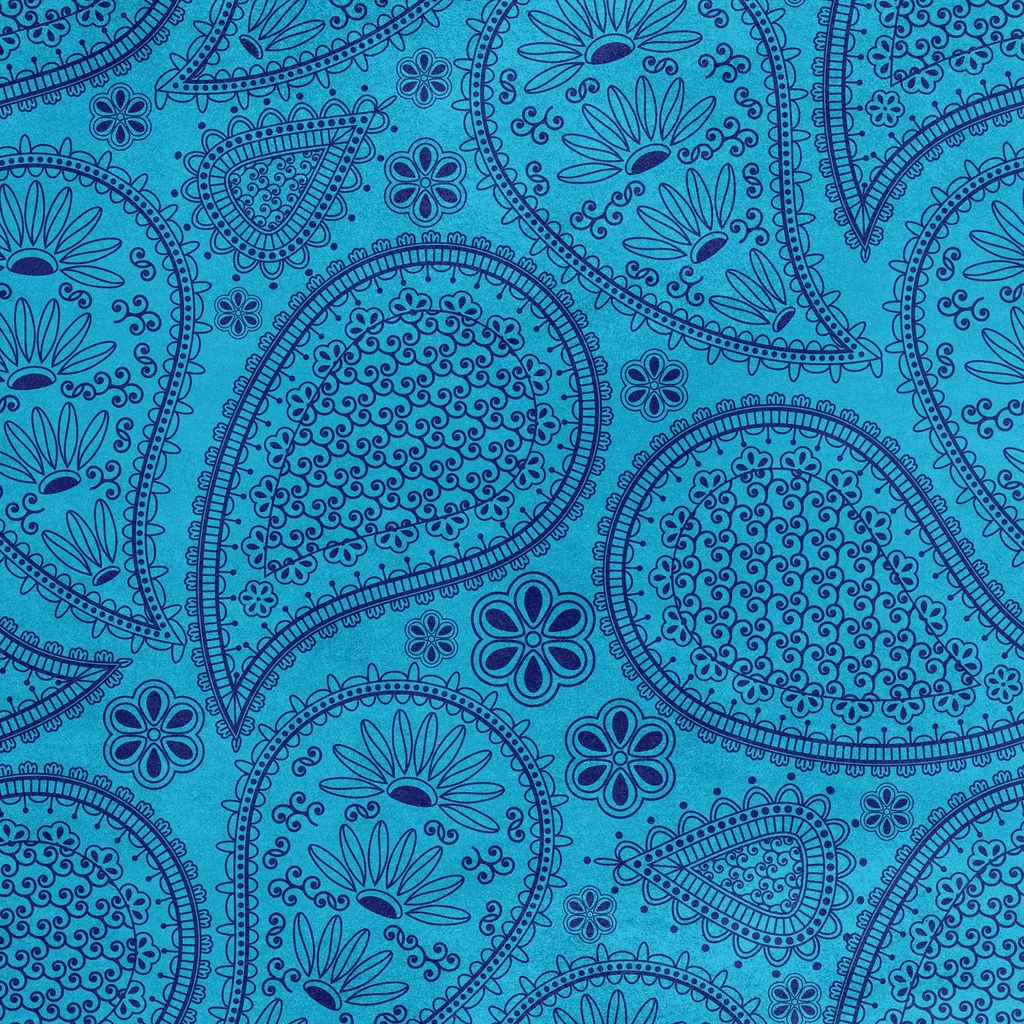 Royal Samt Stoff Polyester Zum Nähen - Motiv Muster im indischen Stil 5
