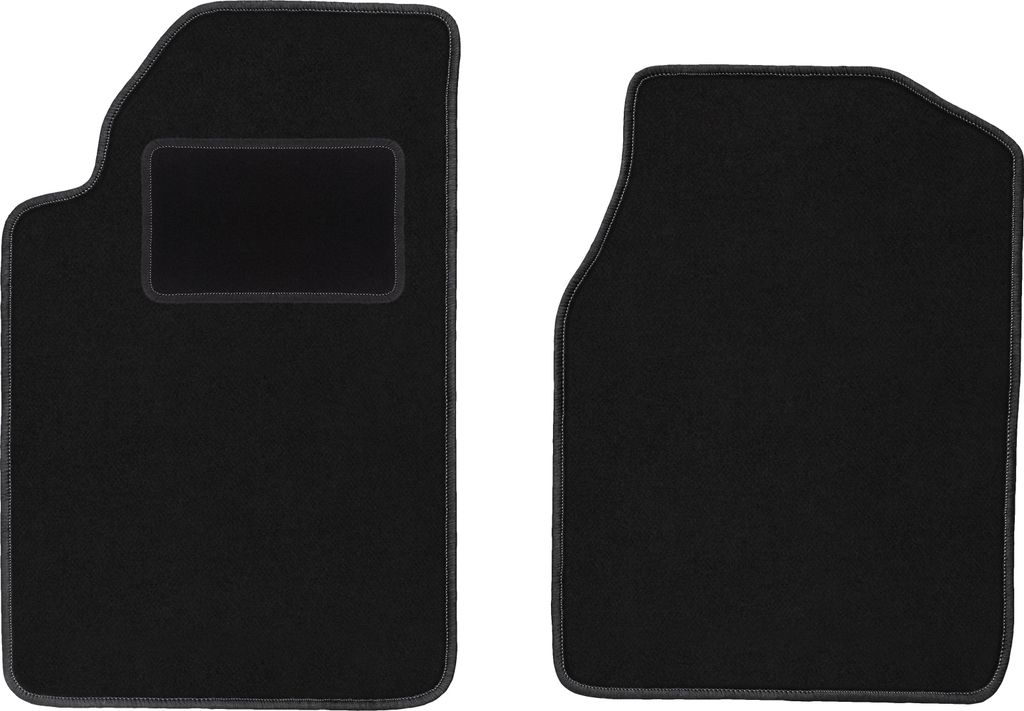Velours-Fußmatten Vorne passend für Chrysler 300M (Limousine, Bj. 1998-2004) – schwarz, passgenau, mit Befestigungen set 2 Stk. - STANDARD