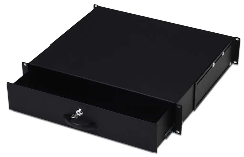 Rangement pour documents 2U Digitus noir idéal pour plans de brassage