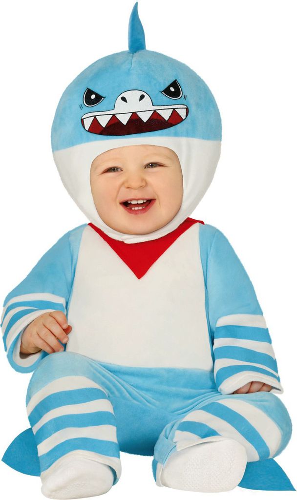 Meerestiere Karneval Outfit Hai Kostüm Baby Blau Thema Kinderspaß Wasserwelt Unvergessliches Abenteuer Spaßiges Erlebnis Lächelnder Haifisch Ei...