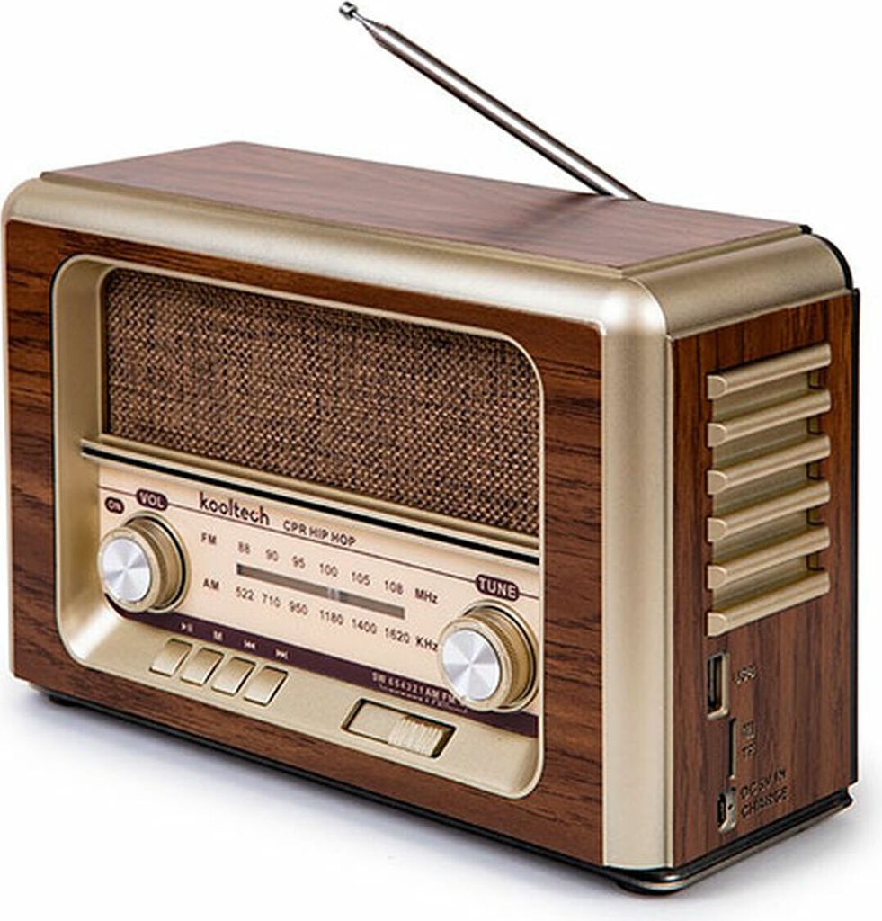 Přenosné rádio Bluetooth Kooltech Retro AM/FM Obrázek produktu 