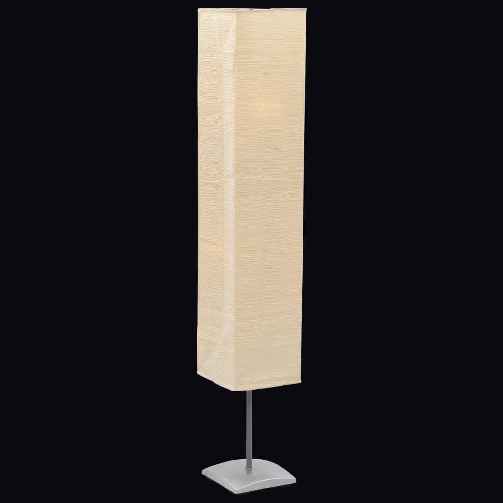 vidaXL Stojacia lampa s oceľovým stojanom 135 cm béžová Obrázok produktu 