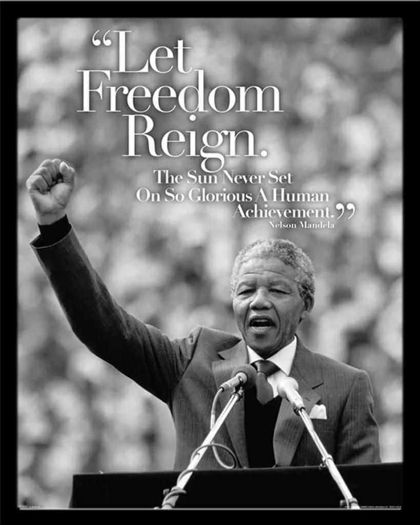 Cadre Shinsuke incassable avec Poster Nelson Mandela pour petite déco