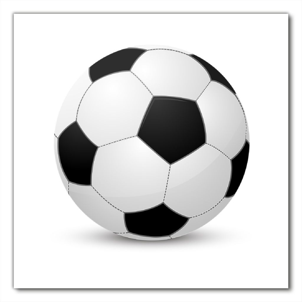 Wallario selbstklebende Möbelfolie/ Tischdecke für Innen und Außen, Größe: 70 x 70 cm - Fußball klassisch vor weißem Hintergrund